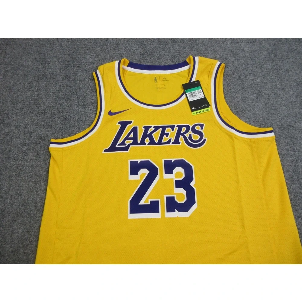 Los Angeles Lakers‎ Jersey Mens XL 52 Yellow NBA Basketball LeBron James Nike